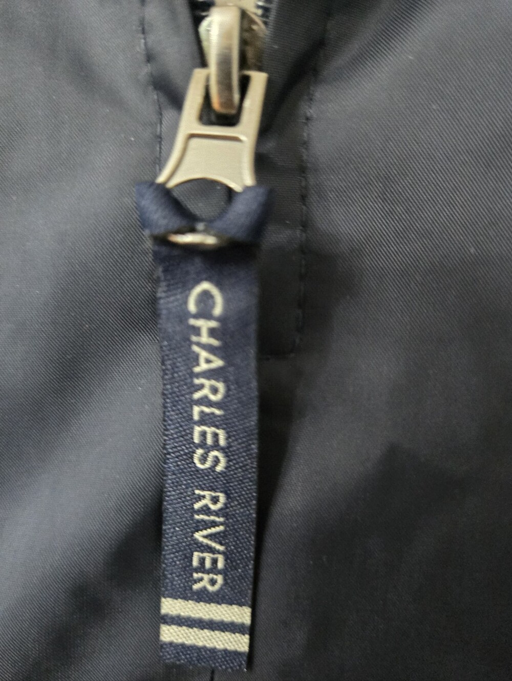 NWTCharles River Apparel Classic Pullover Rain Jacket Windbreaker XL  Navy Hoode - Picture 5 of 16